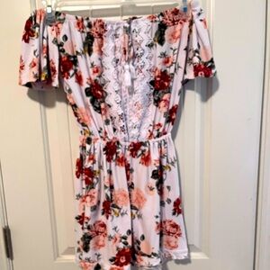 Derek Heart Floral Romper
